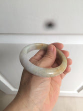 Load image into Gallery viewer, 55.5 mm Certified type A 100% Natural green/yellow/light purple with red floating flowers Jadeite bangle AZ84-1645