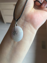 Load image into Gallery viewer, 23-26mm Type A 100% Natural light purple green yellow white Jadeite Jade Safety Guardian Button donuts Pendant group BP65