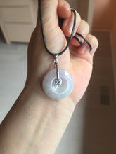 Load image into Gallery viewer, 23-26mm Type A 100% Natural light purple green yellow white Jadeite Jade Safety Guardian Button donuts Pendant group BP65