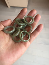 Load image into Gallery viewer, Size 2-9 1/2 100% natural type A dark green jadeite jade band ring BL24 add-on items