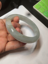 Load image into Gallery viewer, 57.4mm Certified 100% natural Type A icy watery green/white/gray jadeite jade bangle AY70-0343