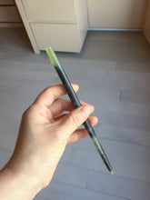 Load image into Gallery viewer, 19cm 100% Natural black and green Xiu Jade (Serpentine) Hairpin AW54