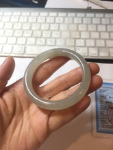 Load image into Gallery viewer, 53.2mm certified 100% Natural icy watery light beige pale pink gray nephrite bangle HN120-0082