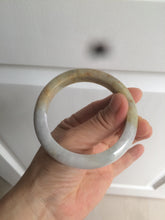 Load image into Gallery viewer, 55.5 mm Certified type A 100% Natural green/yellow/light purple with red floating flowers Jadeite bangle AZ84-1645