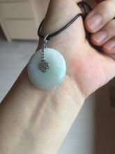 Load image into Gallery viewer, 23-26mm Type A 100% Natural light purple green yellow white Jadeite Jade Safety Guardian Button donuts Pendant group BP65