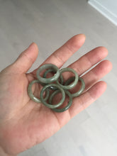 Load image into Gallery viewer, Size 2-9 1/2 100% natural type A dark green jadeite jade band ring BL24 add-on items