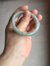 Load image into Gallery viewer, 49mm certified Type A 100% Natural icy watery light green oval Jadeite Jade bangle BQ11-3802