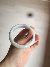 Load image into Gallery viewer, 53.6mm 100% natural Type A light green/purple/yellow/white (FU LU SHOU, 福禄寿) jadeite jade bangle AZ83-1647