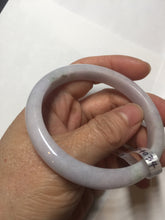 Load image into Gallery viewer, 53.5mm certified 100% natural light green purple slim jadeite jade bangle PC39-4034