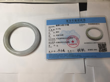 Load image into Gallery viewer, 53.4mm certified 100% natural Type A gray green white purple round cut jadeite jade bangle AA122-4914