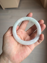 Load image into Gallery viewer, 57.8mm Certified Type A 100% Natural light green purple chubby round cut Jadeite bangle BS127-4027