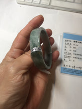 Load image into Gallery viewer, 50.7mm Certified type A 100% Natural green with green floating flowers Jadeite Jade square bangle PC37-0403