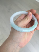 Load image into Gallery viewer, 56.5mm certified 100% natural type A white/light green white purple jadeite jade bangle AH96-0543