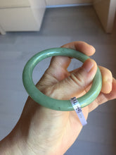 Load image into Gallery viewer, 54.5mm Certified Type A 100% Natural Oily Dark Green Gray Black(油青) round cut Jadeite Jade Bangle PE103-7157