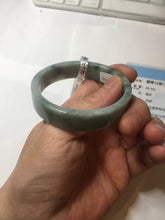 Load image into Gallery viewer, 50.7mm Certified type A 100% Natural green with green floating flowers Jadeite Jade square bangle PC37-0403