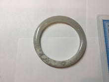 Load image into Gallery viewer, AllaboutjadeCanada.com only 52.2mm certified 100% Natural icy watery light beige pale pink(藕粉) gray white nephrite bangle HN121-0066