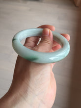 Load image into Gallery viewer, 57mm Certified Type A 100% Natural dark green/white//black Jadeite Jade bangle BK41-8354