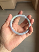 Load image into Gallery viewer, 58mm certified 100% natural Type A light green purple round cut jadeite bangle PB250-5664