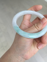 Load image into Gallery viewer, 56.5mm certified 100% natural type A white/light green white purple jadeite jade bangle AH96-0543