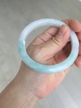 Load image into Gallery viewer, 56.5mm certified 100% natural type A white/light green white purple jadeite jade bangle AH96-0543