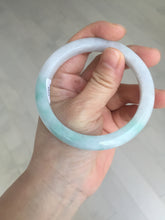 Load image into Gallery viewer, 56.5mm certified 100% natural type A white/light green white purple jadeite jade bangle AH96-0543