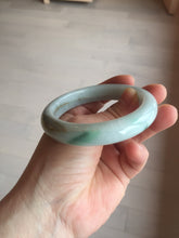 Load image into Gallery viewer, 57mm Certified Type A 100% Natural dark green/white//black Jadeite Jade bangle BK41-8354