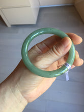 Load image into Gallery viewer, 54.5mm Certified Type A 100% Natural Oily Dark Green Gray Black(油青) round cut Jadeite Jade Bangle PE103-7157