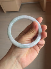 Load image into Gallery viewer, 62.2mm Certified Type A 100% Natura light green white purple slim Jadeite bangle X136-3822