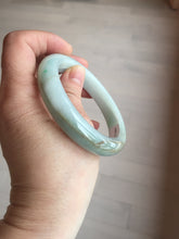 Load image into Gallery viewer, 57mm Certified Type A 100% Natural dark green/white//black Jadeite Jade bangle BK41-8354