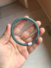 Load image into Gallery viewer, 56.7mm Certified Type A 100% Natura dark blue/green/gray/black Guatemala slim round cut Jadeite bangle AZ170-2448