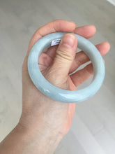 Load image into Gallery viewer, 56.3mm certified 100% natural type A icy watery white light green chubby jadeite jade bangle AH97-0549