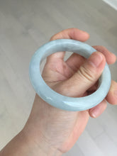 Load image into Gallery viewer, 56.3mm certified 100% natural type A icy watery white light green chubby jadeite jade bangle AH97-0549
