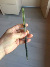 Load image into Gallery viewer, 19.5cm 100% Natural black light yellow black Xiu Jade (Serpentine) Hairpin AW58