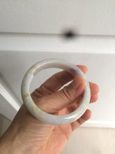 Load image into Gallery viewer, 53.6mm 100% natural Type A light green/purple/yellow/white (FU LU SHOU, 福禄寿) jadeite jade bangle AZ83-1647