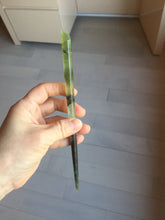 Load image into Gallery viewer, 19.5cm 100% Natural black light yellow black Xiu Jade (Serpentine) Hairpin AW58