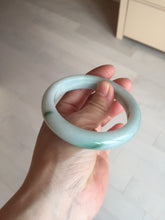 Load image into Gallery viewer, 57mm Certified Type A 100% Natural dark green/white//black Jadeite Jade bangle BK41-8354