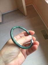 Load image into Gallery viewer, 58.4mm Certified Type A 100% Natural dark green/blue/gray/black Guatemala Jadeite bangle AZ169-3456
