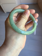 Load image into Gallery viewer, 57.6mm Certified Type A 100% Natural Oily Dark Green Gray Black(油青) Jadeite Jade Bangle PE104-7161