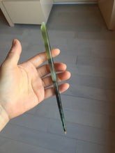 Load image into Gallery viewer, 19.5cm 100% Natural black light yellow black Xiu Jade (Serpentine) Hairpin AW58