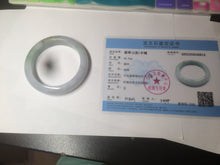 Load image into Gallery viewer, 52.8mm Certificated light green, white, purple, brown jadeite jade bangle K129-0614