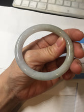 Load image into Gallery viewer, 53.4mm certified 100% natural Type A gray green white purple round cut jadeite jade bangle AA122-4914