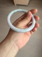 Load image into Gallery viewer, 62.2mm Certified Type A 100% Natura light green white purple slim Jadeite bangle X136-3822