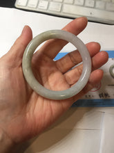Load image into Gallery viewer, 53.4mm certified 100% natural Type A gray green white purple round cut jadeite jade bangle AA122-4914