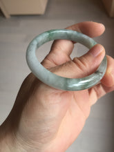 Load image into Gallery viewer, 51.8mm certified Type A 100% Natural icy watery light green/red oval Jadeite Jade bangle BQ9-3799