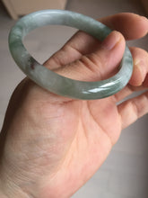 Load image into Gallery viewer, 51.8mm certified Type A 100% Natural icy watery light green/red oval Jadeite Jade bangle BQ9-3799