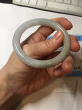Load image into Gallery viewer, 53.4mm certified 100% natural Type A gray green white purple round cut jadeite jade bangle AA122-4914