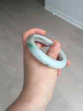 Load image into Gallery viewer, 57mm Certified Type A 100% Natural dark green/white//black Jadeite Jade bangle BK41-8354