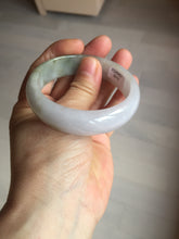 Load image into Gallery viewer, 54mm certified Type A 100% Natural light green white purple Jadeite Jade bangle Q131-3010
