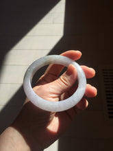 Load image into Gallery viewer, Shopify Only. 57mm Certified Type A 100% Natural icy watery green purple Jadeite Jade bangle BM85-8637