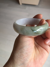 Load image into Gallery viewer, 54mm certified Type A 100% Natural light green white purple Jadeite Jade bangle Q131-3010